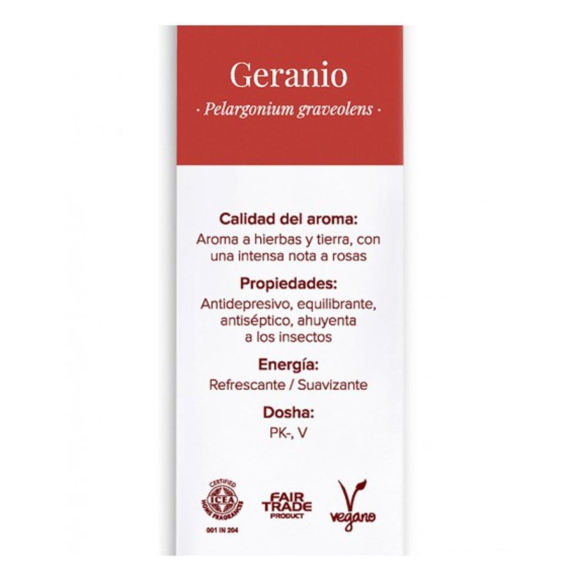 Incienso certificado de geranio Bioaroma 12 varillas