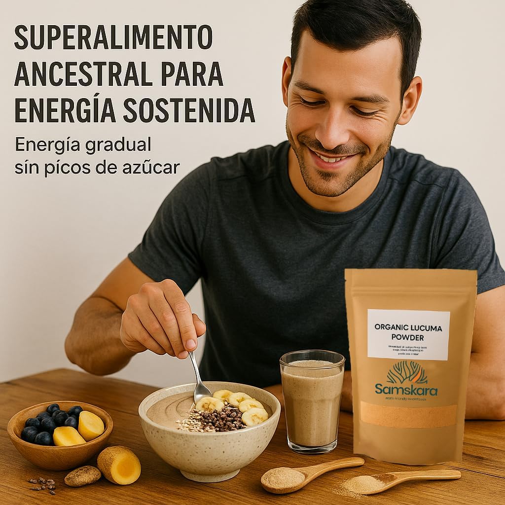 Lúcuma En Polvo Bio - 250g | Superalimento Ecológico Vegano Para Batidos, Smoothies Y Zumos, Sin Azúcares Añadidos_5