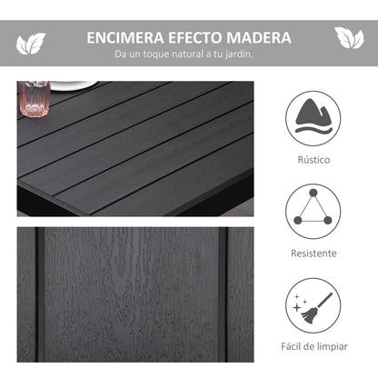 Outsunny Mesa De Jardín Mesa De Comedor De Aluminio Para 8 Personas 190x90x74 Cm_3