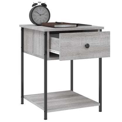 Mesita De Noche Madera De Ingeniería Gris Sonoma 44x45x58 Cm_2