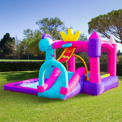 Outsunny Castillo Hinchable Con Tobogán Cama De Salto Y Piscina 300x270x200 Cm_1