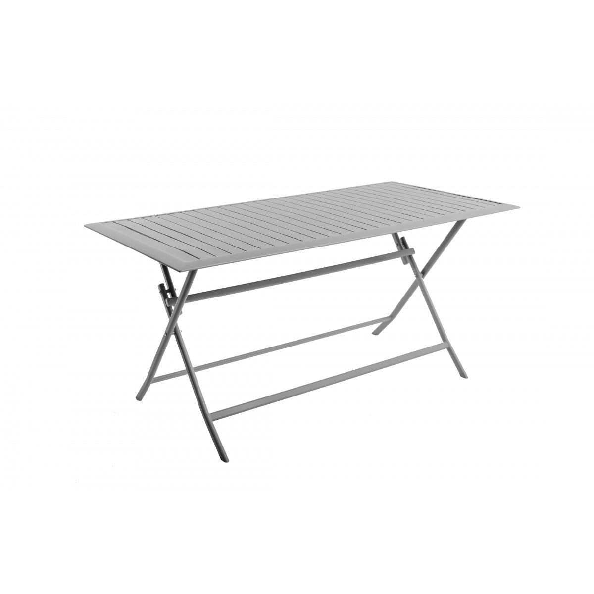 Mesa De Jardín Rectangular Plegable 4 Personas Gris 150x75x71cm- Mobiliario De Jardín_0