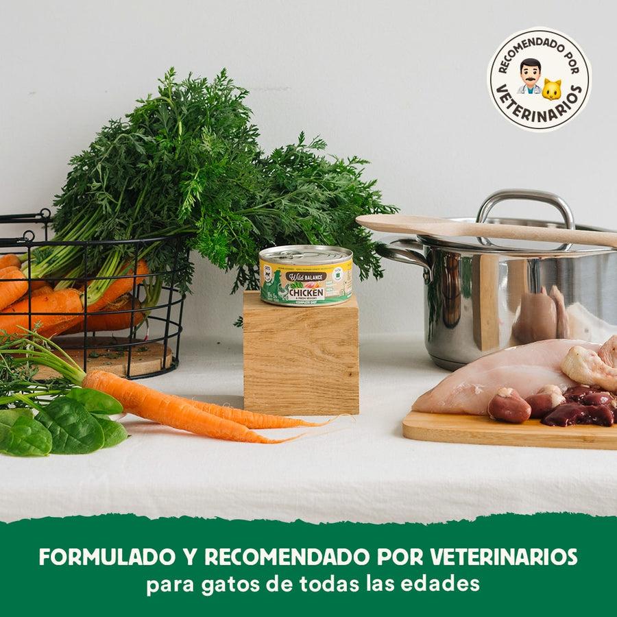 Lata de pollo BARF para gatos Wild Balance 120 g