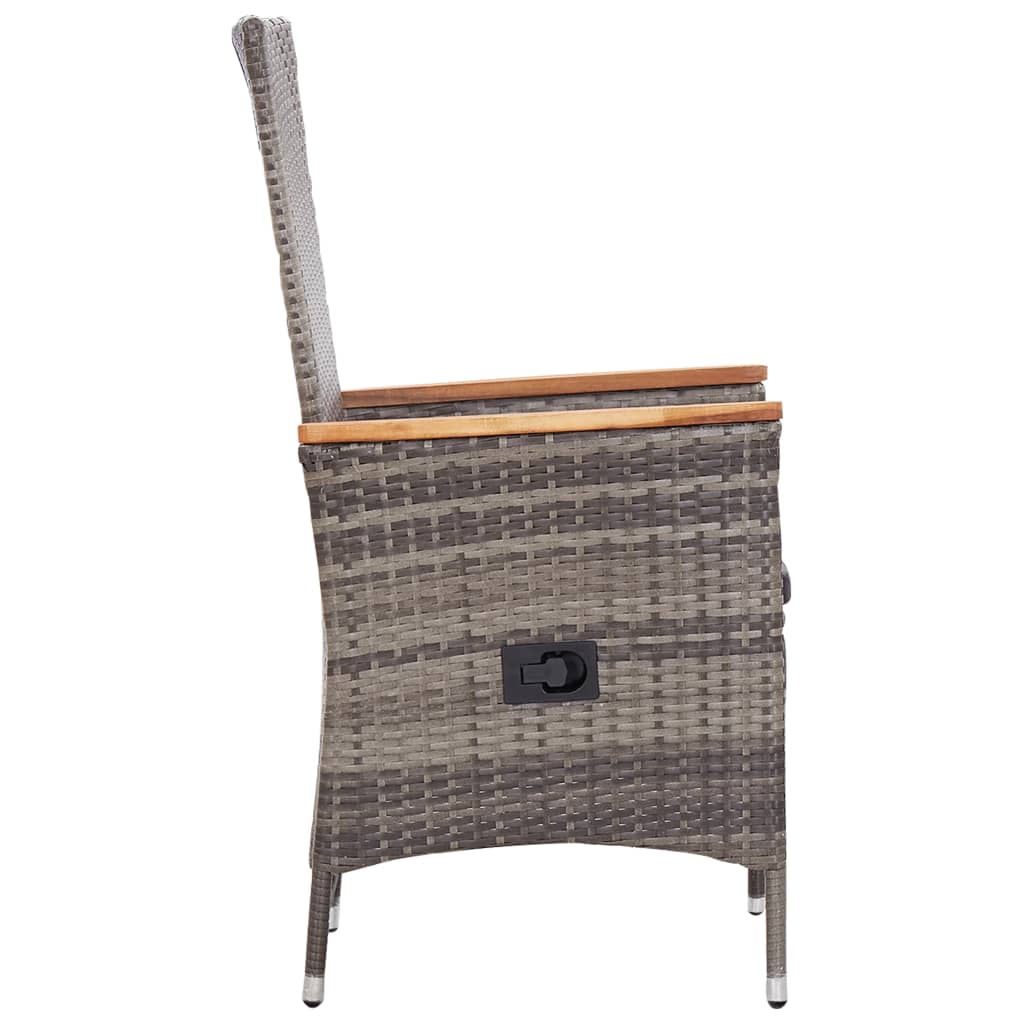 Vidaxl Sillas De Jardín Con Cojines 2 Unidades Ratán Sintético Gris_5