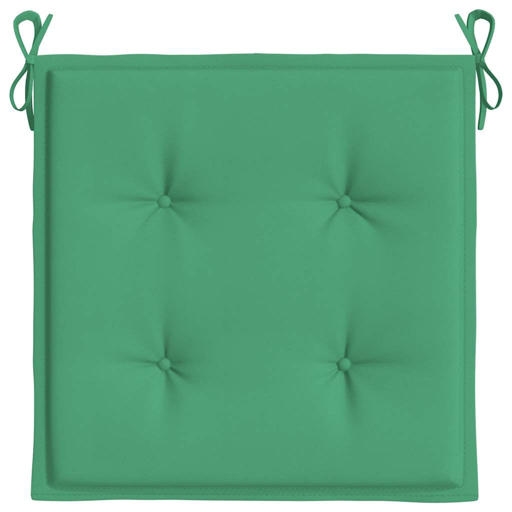 Vidaxl Cojines De Silla De Jardín 4 Uds Tela Verde 40x40x3 Cm_4