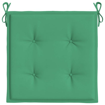 Vidaxl Cojines De Silla De Jardín 4 Uds Tela Verde 40x40x3 Cm_4