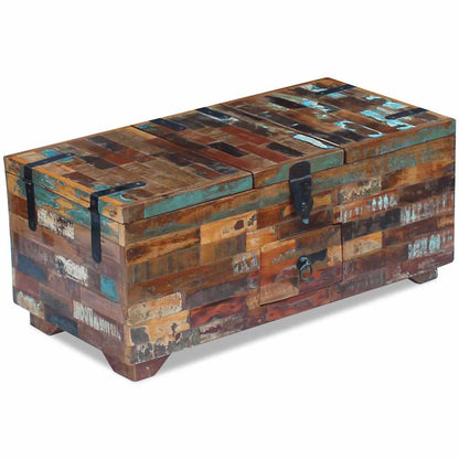 Mesa De Centro Baúl De Madera Maciza Reciclada 80x40x35 Cm_4
