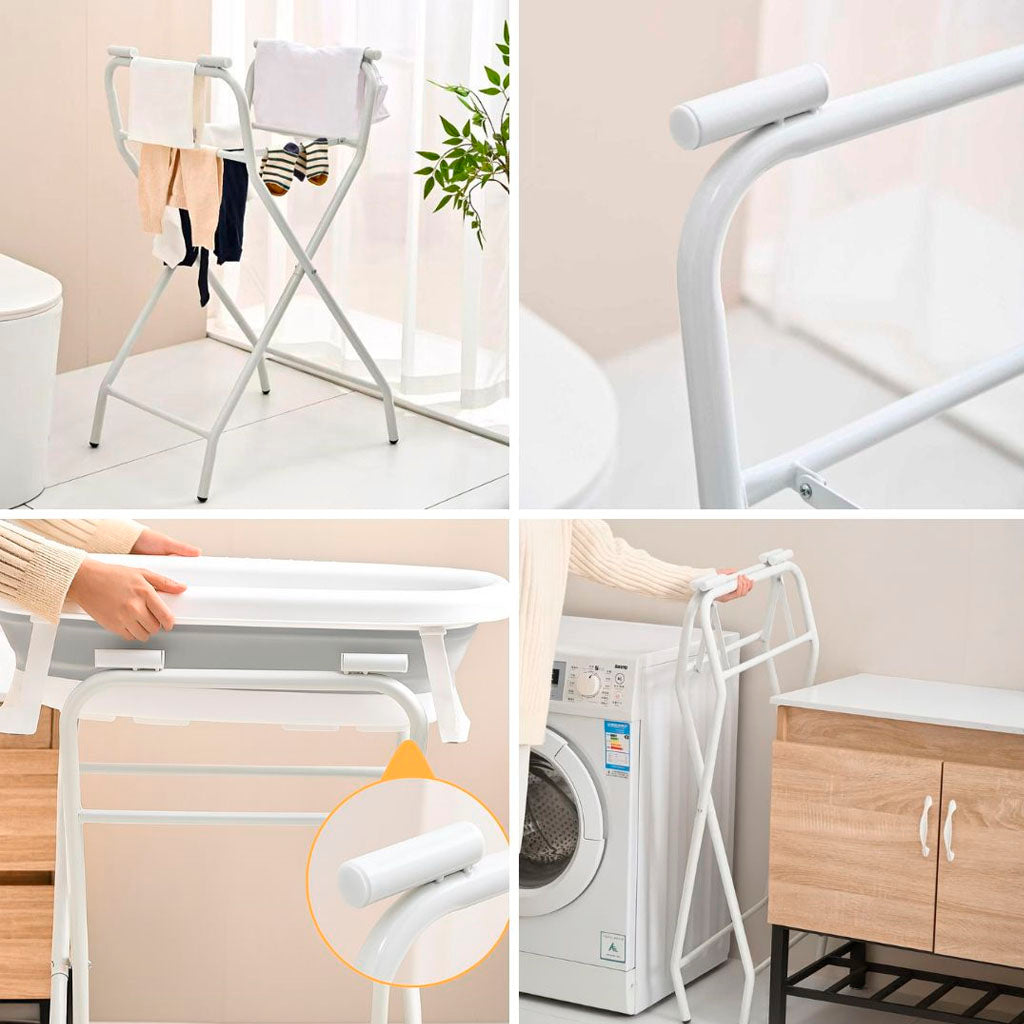 Bathby | Bañera Bebé Azul Con Cojín, Termómetro Y Soporte Plegable | Ligera, Segura Y Compacta Para Recién Nacidos_3