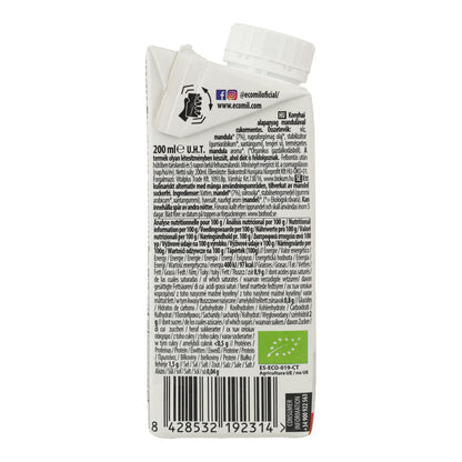 Crema Vegetal de Almendra sin azúcar Bio Cuisine Nature Ecomil 200 ml