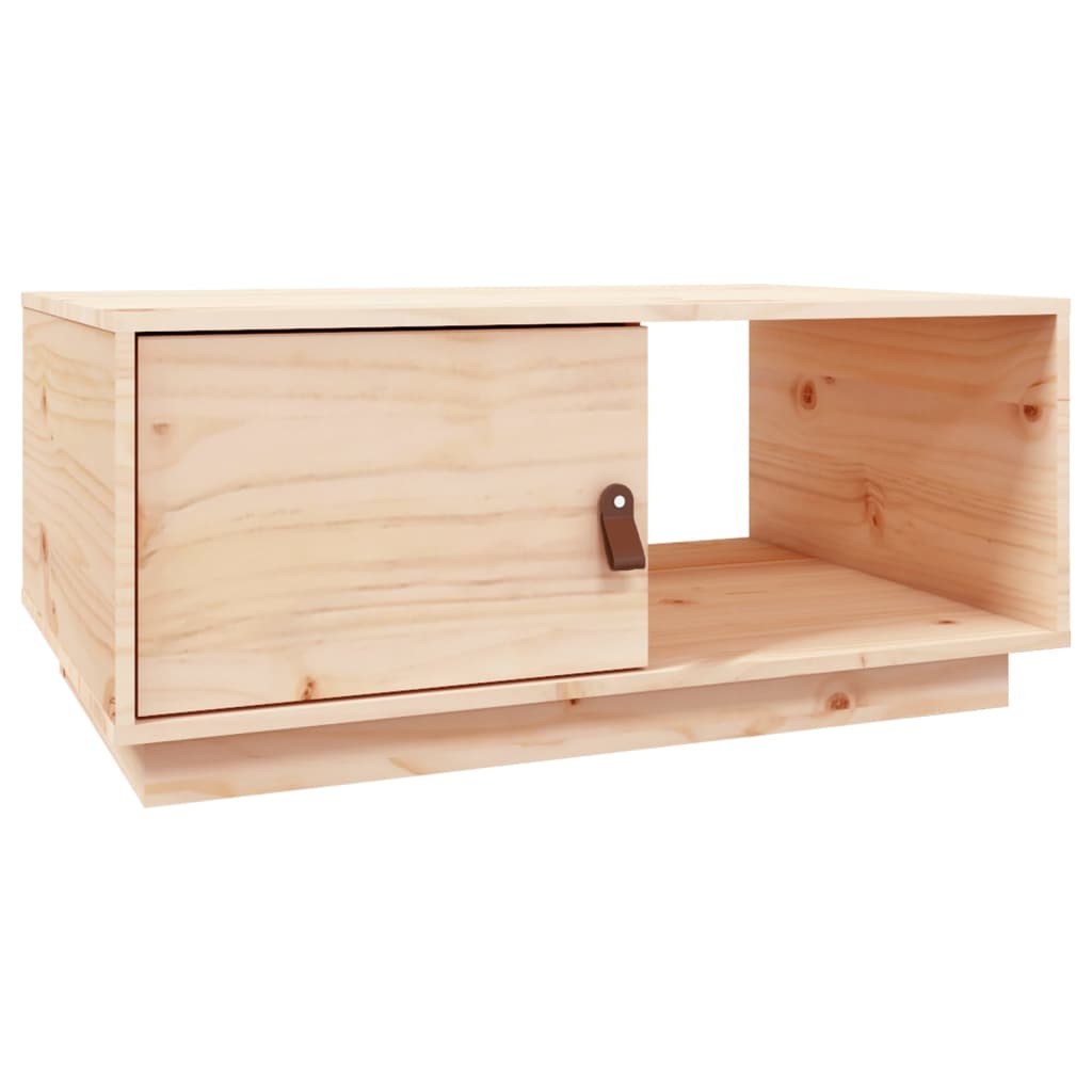 Mesa De Centro De Madera Maciza De Pino 80x50x35,5 Cm_0