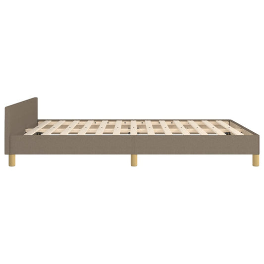 Estructura De Cama Con Cabecero De Tela Gris Taupe 140x200 Cm / Vetonek_0