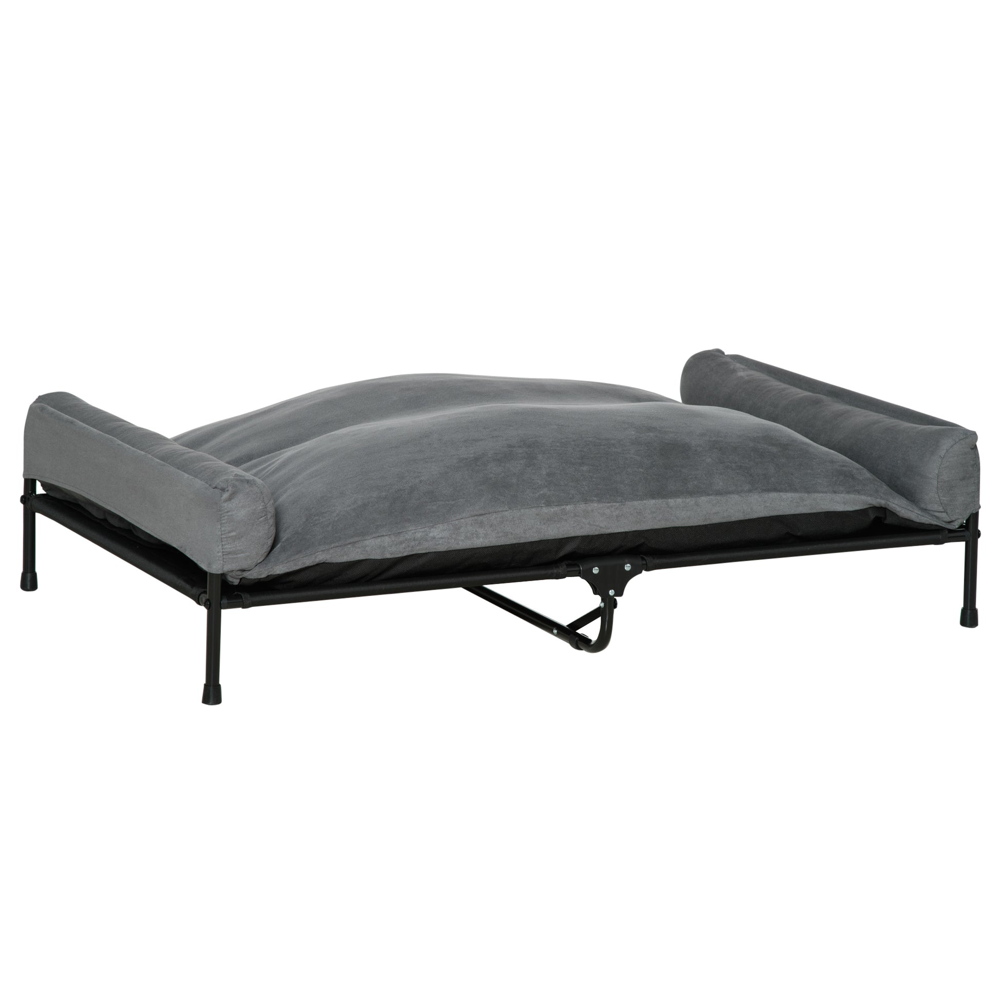 Pawhut Cama Elevada Para Perros Con Cojín Lavable Tela Transpirable 120x80x30cm_0