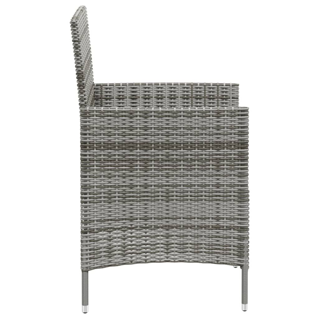Vidaxl Sillas De Jardín 2 Unidades Con Cojines Ratán Sintético Gris_3