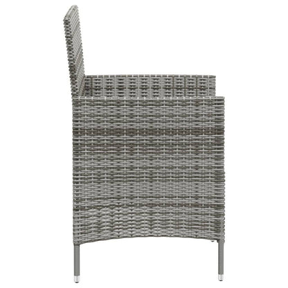 Vidaxl Sillas De Jardín 2 Unidades Con Cojines Ratán Sintético Gris_3