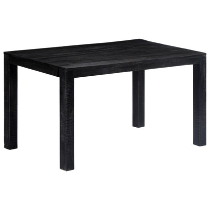 Mesa De Comedor De Madera Maciza De Mango Negra 140x80x76 Cm_4