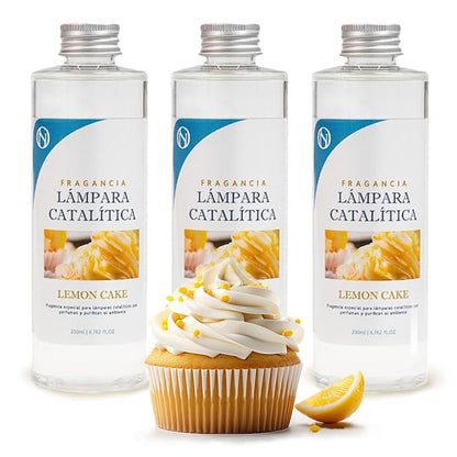 Pack 3x Fragancia Para Lámpara Catalítica 500ml: Aroma Lemon Cake - Disfruta De Tu Aroma Favorito Durante Más Tiempo_0