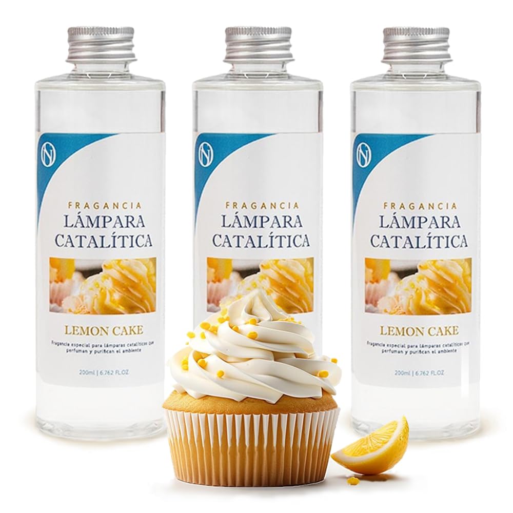 Pack 3x Fragancia Lámpara Catalítica 200ml: Aroma Lemon Cake - Disfruta Tu Aroma Favorito Durante Más Tiempo_0