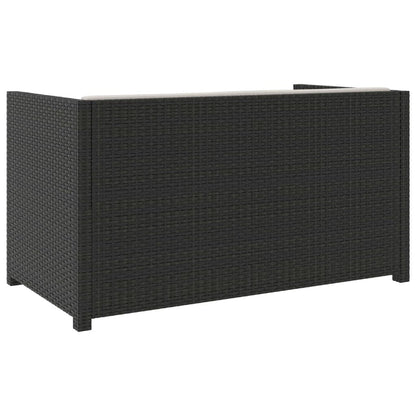 Vidaxl Set Muebles De Jardín 5 Piezas Y Cojines Ratán Sintético Negro_3
