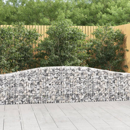 Cestas De Gaviones 10 Uds Forma De Arco Hierro 400x30x60/80 Cm_1