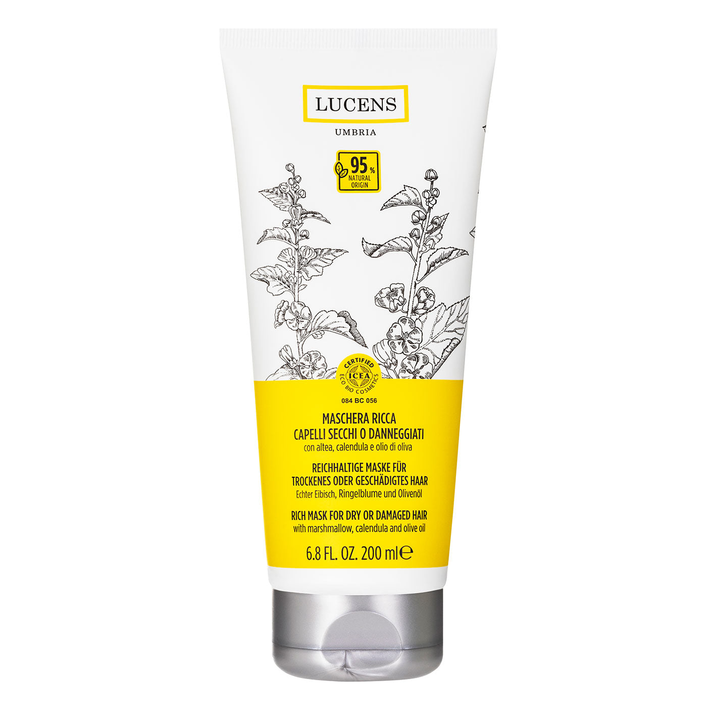 Lucens Umbria - Mascarilla nutritiva para cabello seco o dañado, tratamiento reestructurante, 200 ml_0