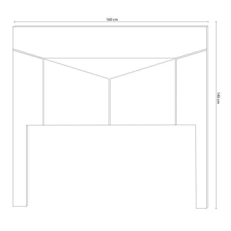 Cabecero Ada 160 Melamina, Cambria, 160(paracamasde150) X 140 X 3_2