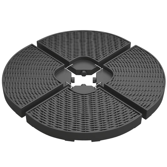 Base Para Sombrilla Outsunny Hdpe Negro 100x100x8 Cm_0