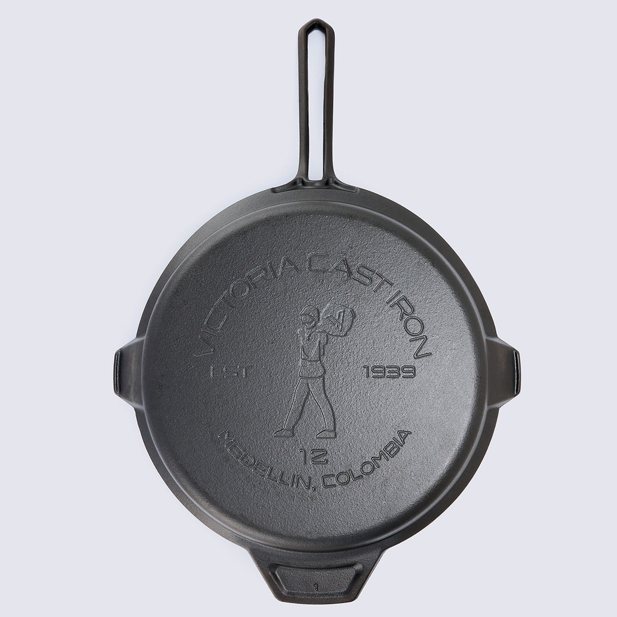 Victoria Sartén Hierro Fundido Curado Signature Classic Inducción 30cm, Apta Fuego, Barbacoa, Horno, Vitrocerámica._5