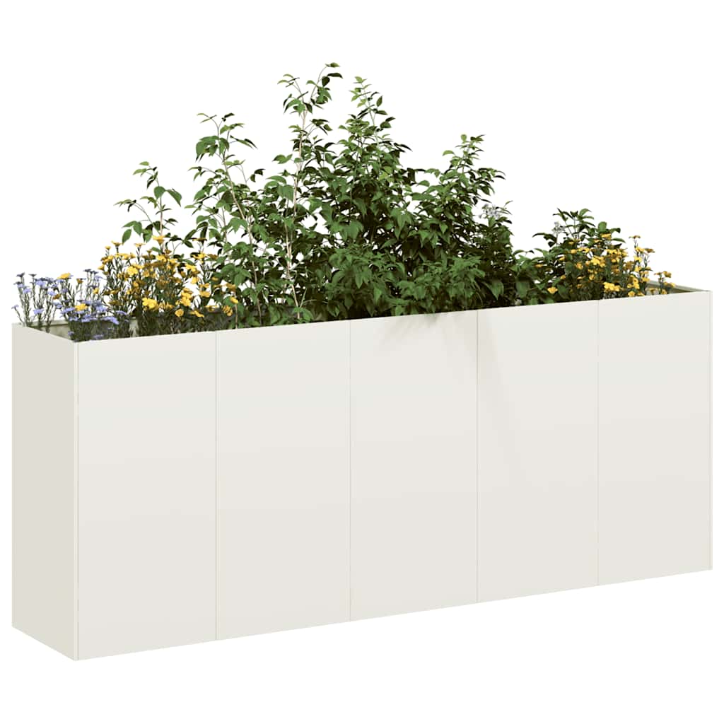 Jardinera De Acero Laminado En Frío Blanco 200x40x80 Cm_1