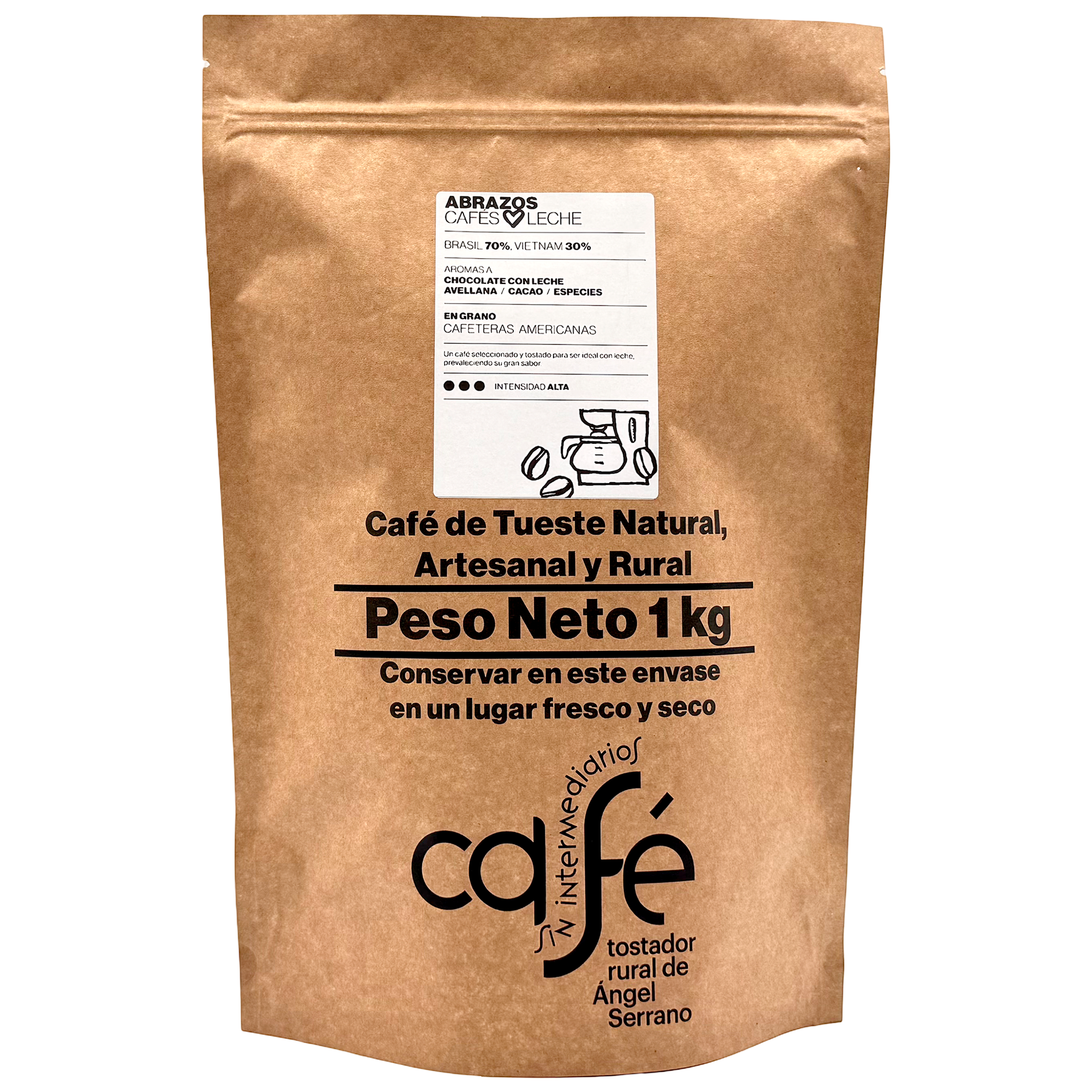 Cafe Sin Intermediarios Café Brasil Abrazos En Grano Para Americana 1 Kg_0