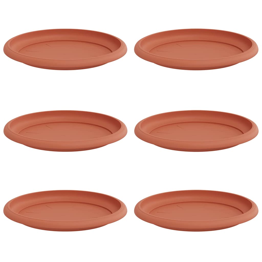 Bandeja Redonda Para Flores 6 Pcs Rojo Ladrillo Ø 19 X 2 Cm_0