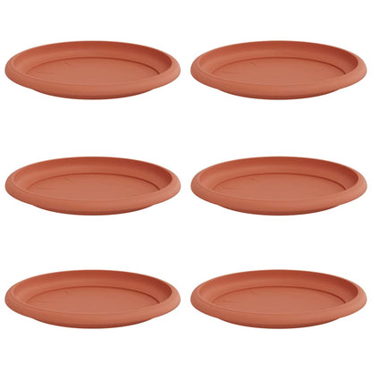 Bandeja Redonda Para Flores 6 Pcs Rojo Ladrillo Ø 19 X 2 Cm_0