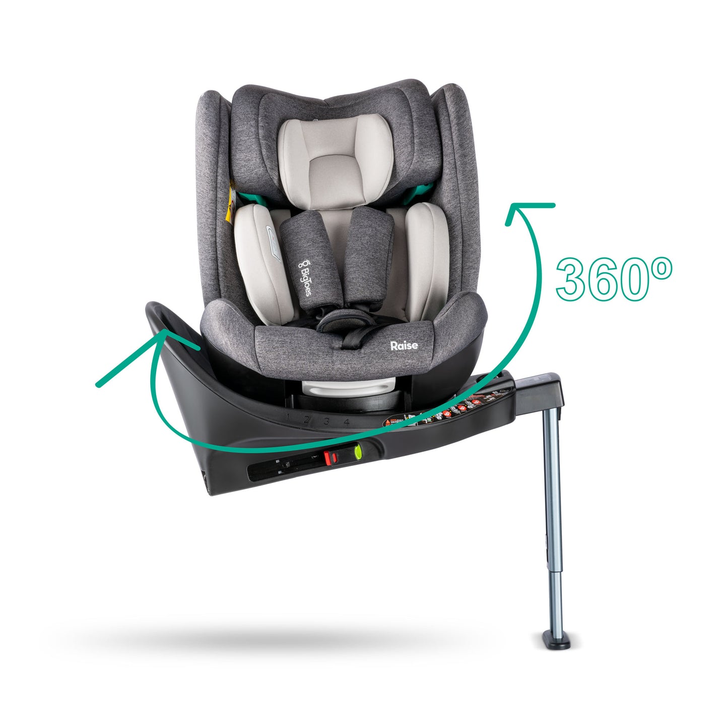 Silla De Coche Para Bebé Bigtoes Raise I-size 40-150 Cm Grey Pearl_4