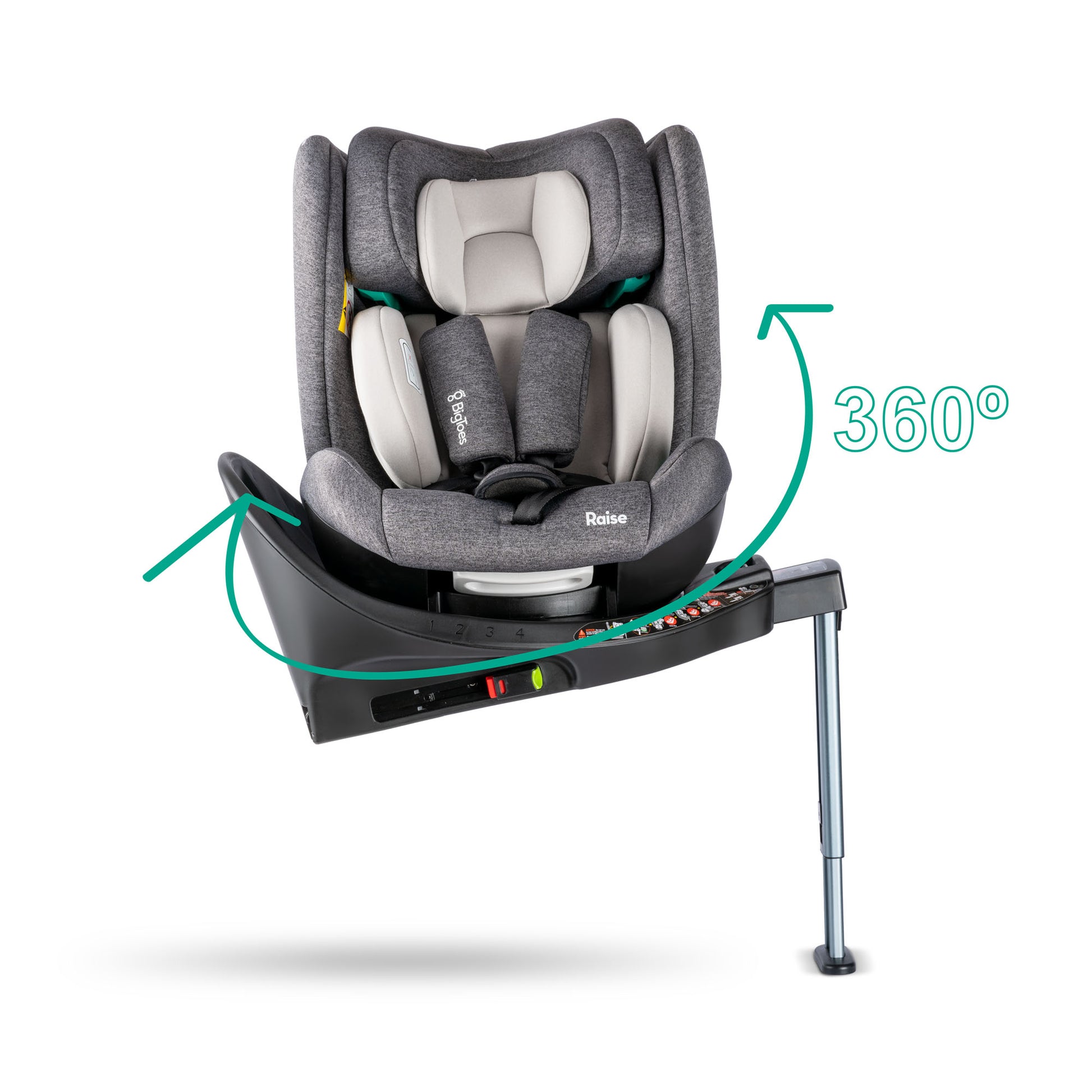 Silla De Coche Para Bebé Bigtoes Raise I-size 40-150 Cm Grey Pearl_4
