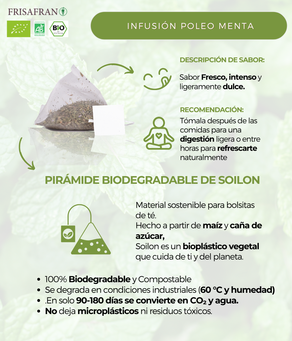 Infusión De Poleo Menta En Pirámides Ecológica | Frisafran 30 Uds_4