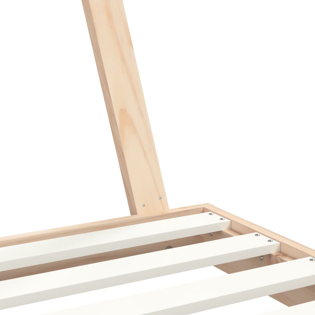 Estructura De Cama Para Niños Madera Maciza De Pino 70x140 Cm / Vetonek_5