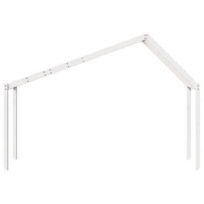 Techo De Cama Infantil Madera Maciza Blanco 213x95,5x144,5 Cm_3