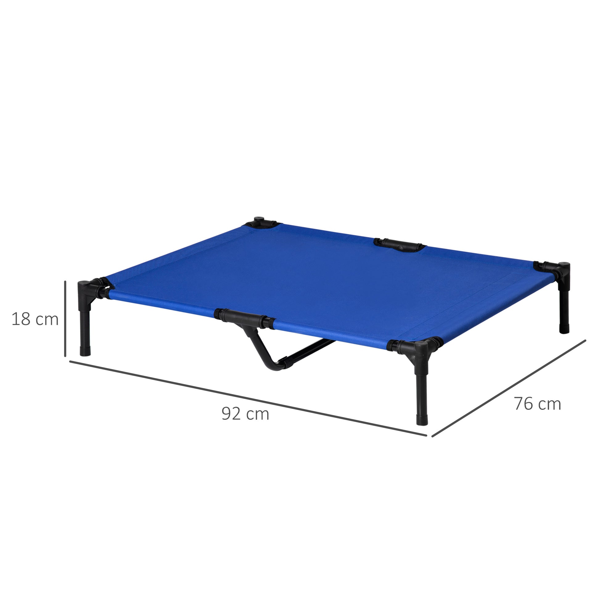 Pawhut Cama Elevada Para Perros Refrescante Y Transpirable 92x76x18 Cm Azul_2