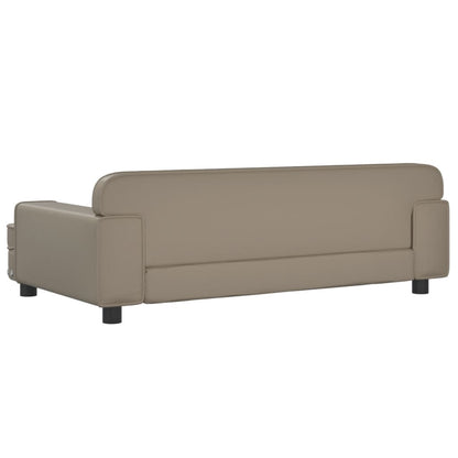 Cama Para Perros De Cuero Sintético Color Capuchino 90x53x30 Cm / Vetonek_0