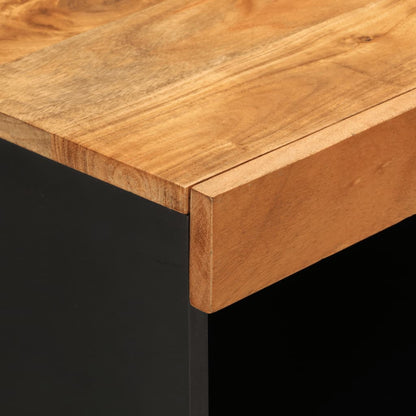 Armario Auxiliar Madera Maciza De Acacia 60x33x75 Cm_4