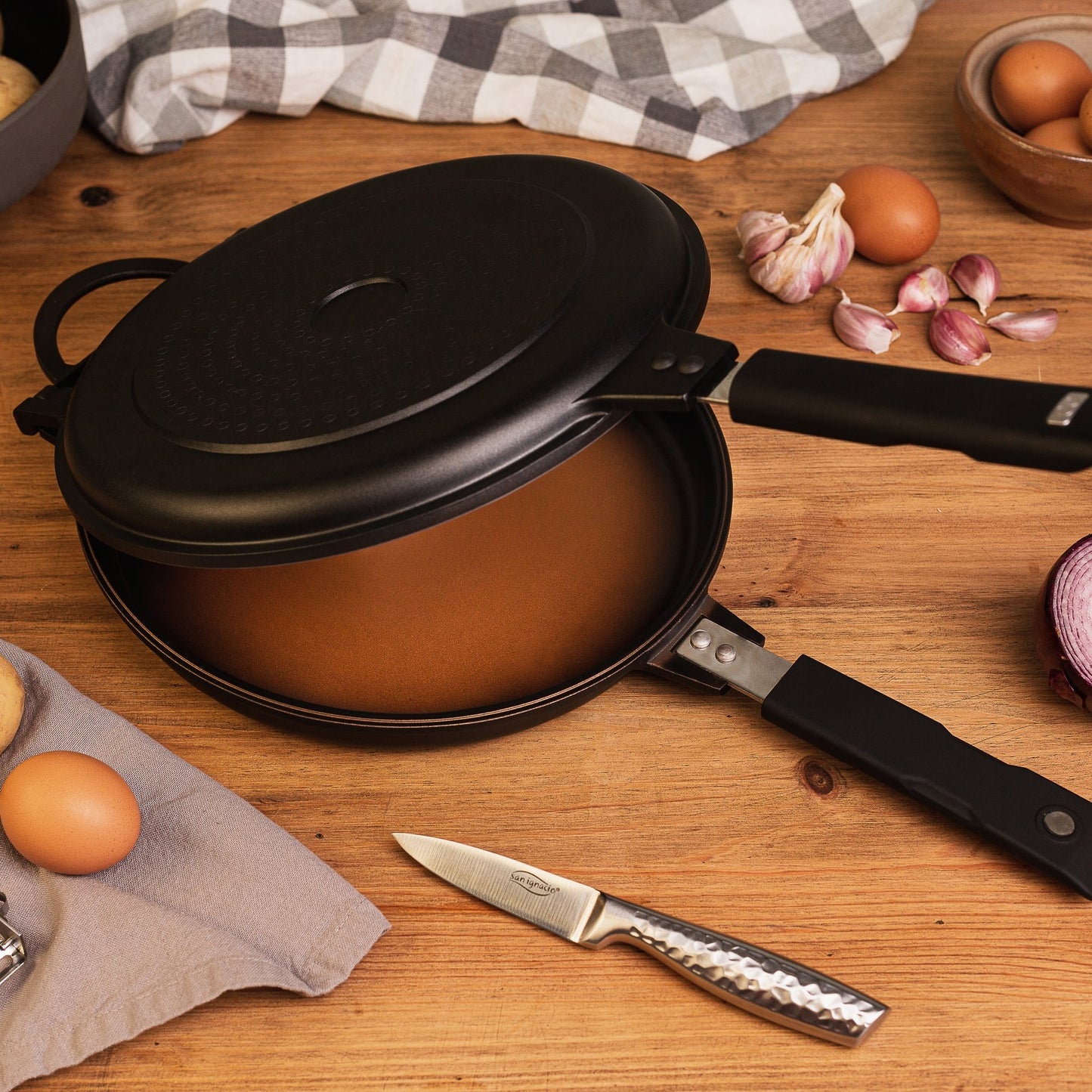 Sartén Doble Para Tortillas Ø26cm Inducción Origen San Ignacio