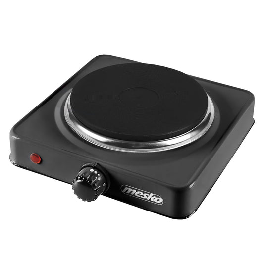 Hornillo Eléctrico, Zona Cocinado 15,4 Cm, Termostato Regulación Continua, Compacto, Ideal Camping Mesko Ms 6508 Negro_0