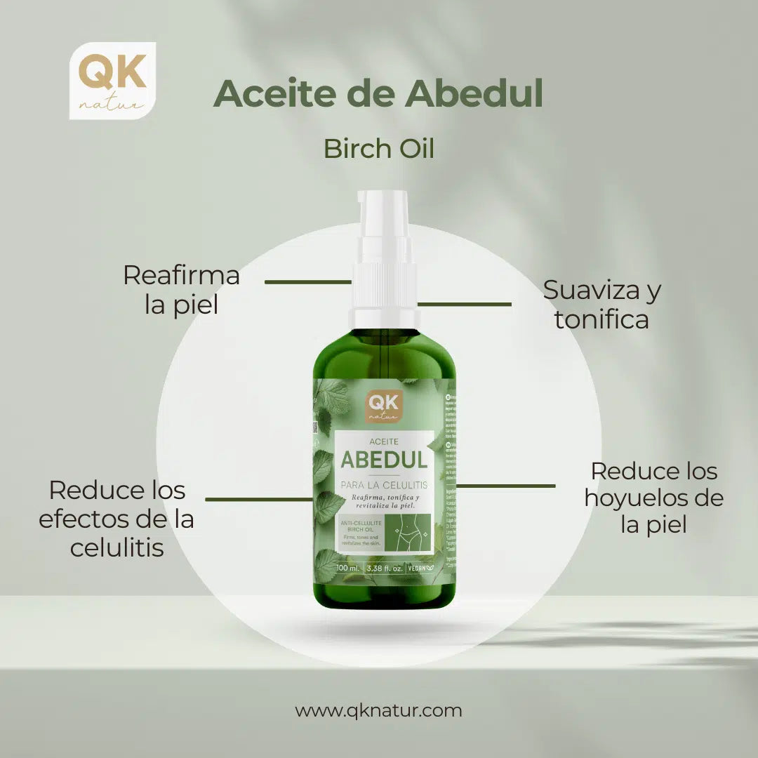 QKnatur - Aceite De Abedul Para La Celulitis 100ml - Tonifica, Reafirma Y Revitaliza La Piel - Mejora La Elasticidad_2