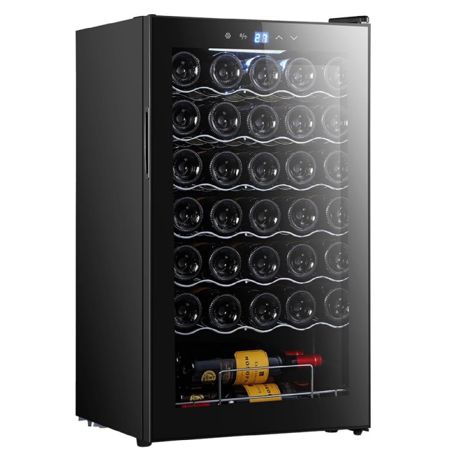 Vinoteca 34 Botellas Bolero Grandsommelier 34030 Black Compressor, 80 L, Enfriamiento Por Compresor, Temperatura Regulable De 5 A 18ºc, Control Táct_0