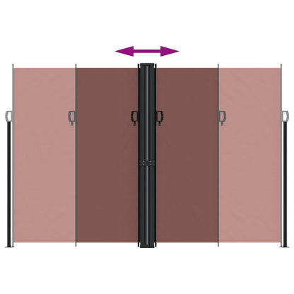 Vidaxl Toldo Lateral Retráctil Marrón 220x1000 Cm_4