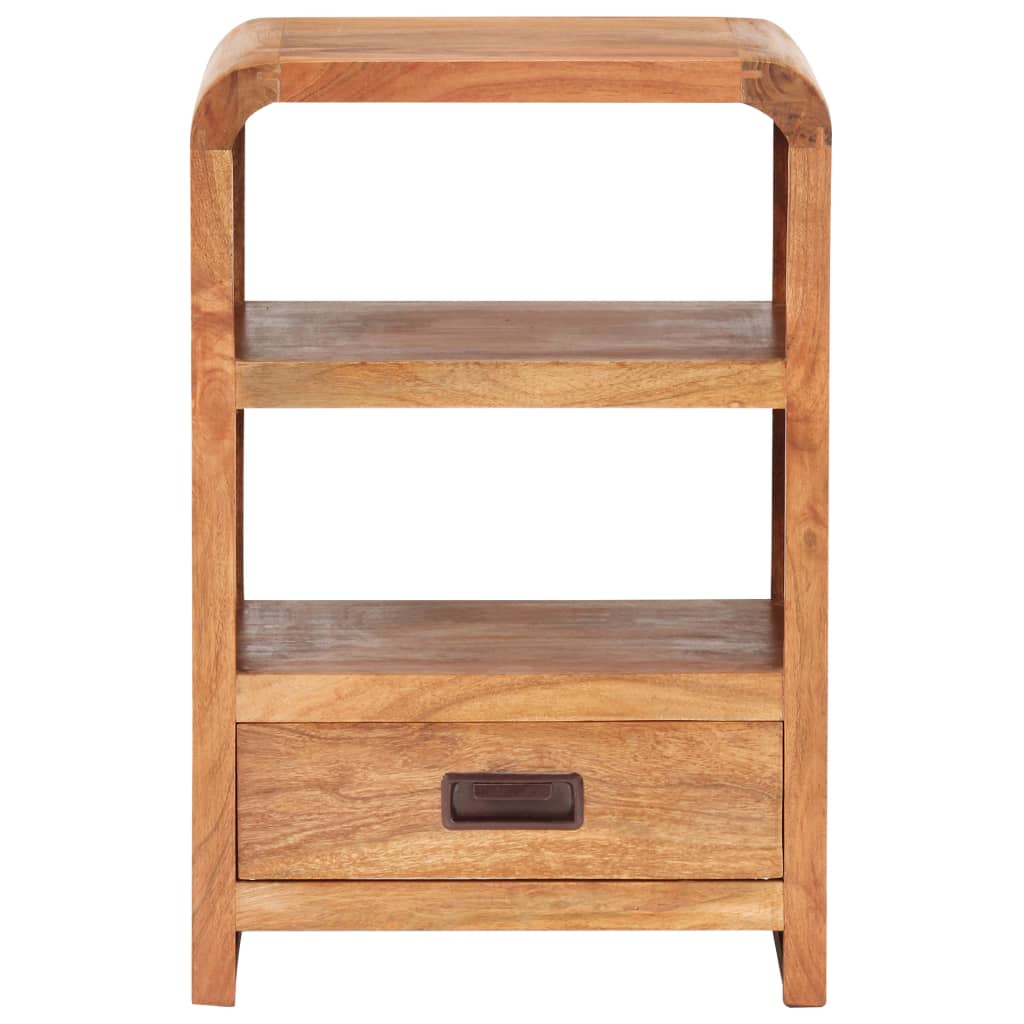 Mesita De Noche Madera Maciza Acacia Acabado Miel 40x30x60 Cm_1