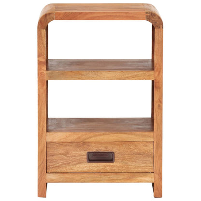 Mesita De Noche Madera Maciza Acacia Acabado Miel 40x30x60 Cm_1