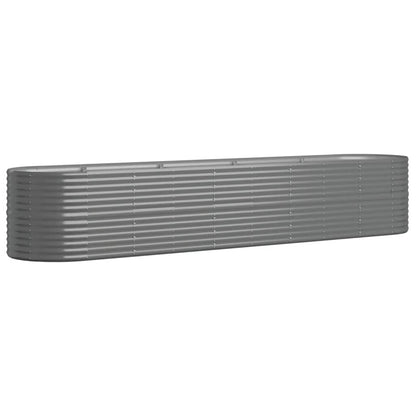 Jardinera Arriate Acero Galvanizado Gris 368x80x68 Cm_0