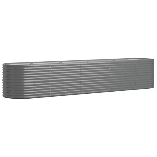 Jardinera Arriate Acero Galvanizado Gris 368x80x68 Cm_0