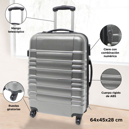 Set De Maleta 64x45x28cm Con Funda Protectora'believer'