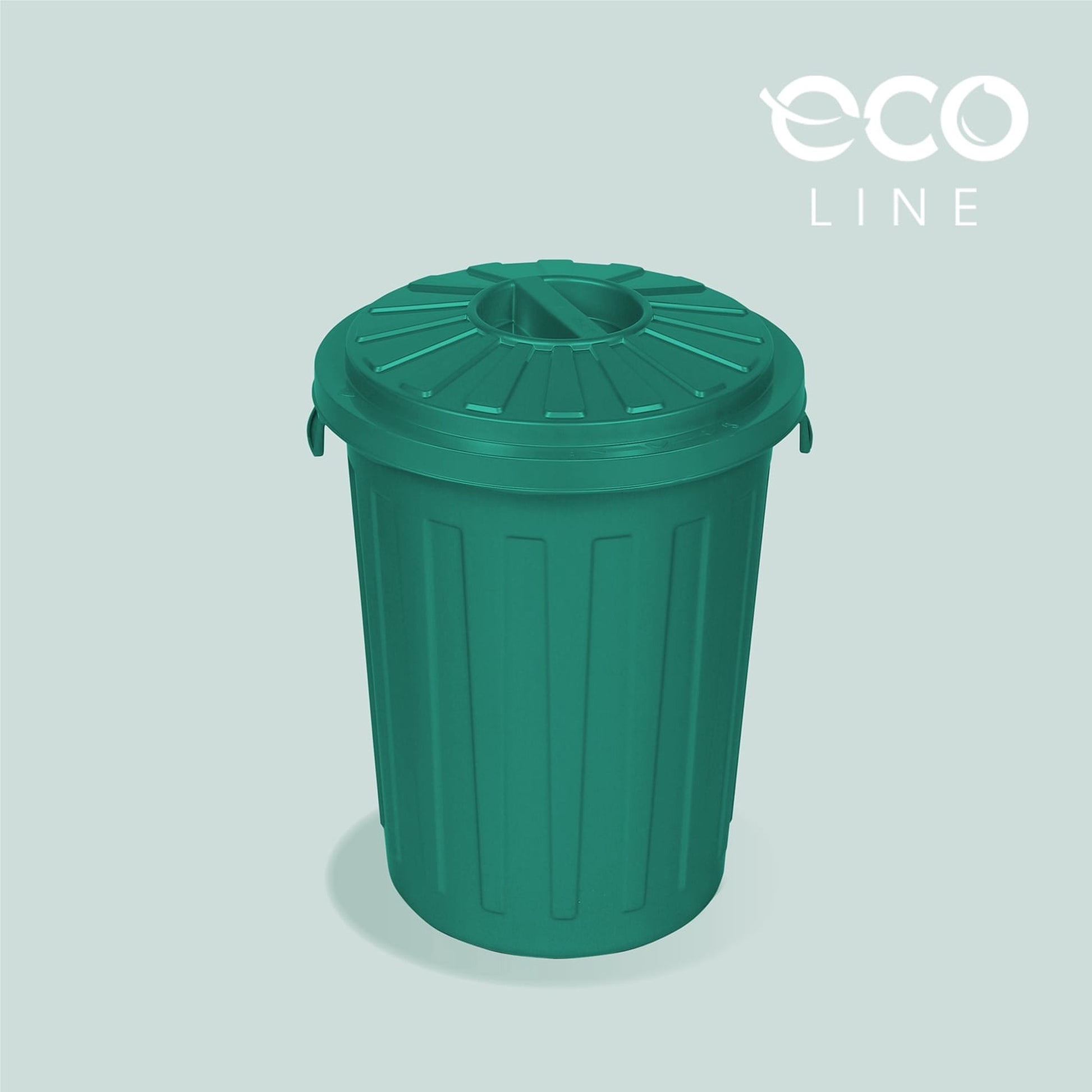 Cubo De Basura Eco / Papelera Polivalente Con Tapa Cerrable, Grande, Plástico Resistente (pp), 23 L, Mats, Verde_5